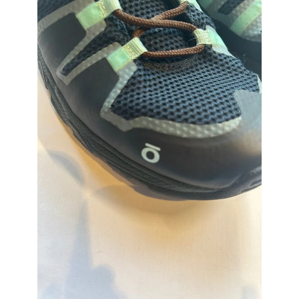 Oboz Arete Low Hiking Shoes Women 8.5 Blue Green Mesh Trail Sneakers 12402